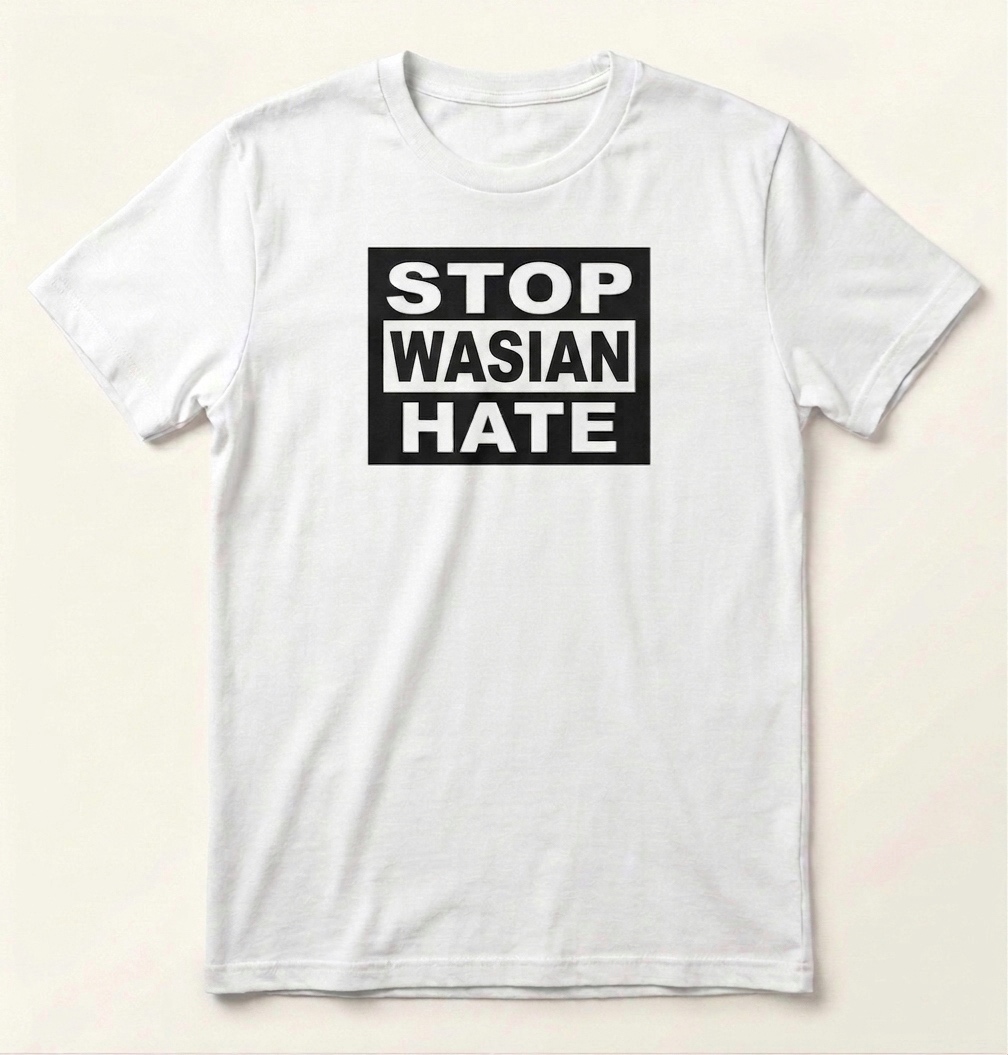 Stop Wasian Hate classic tee in white